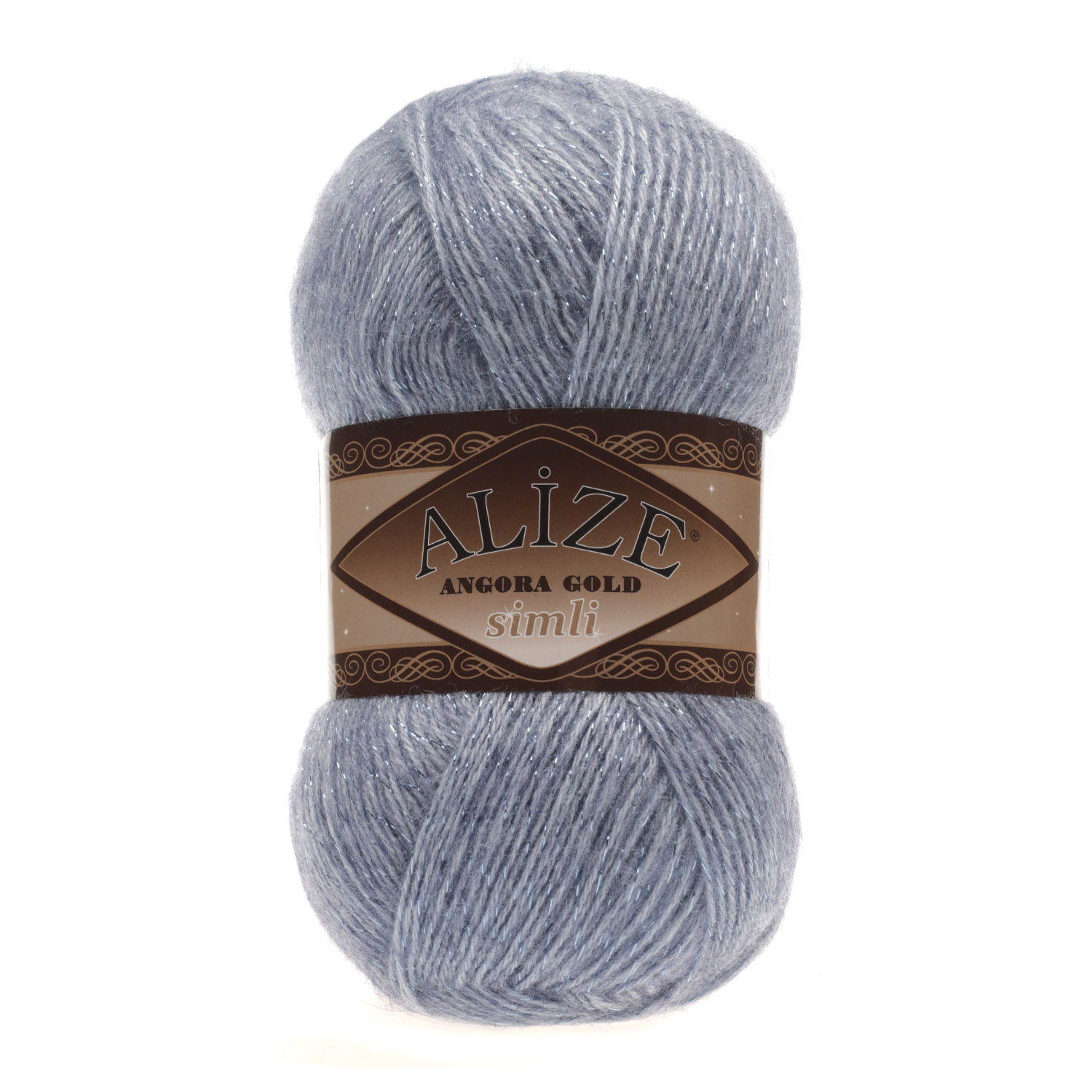 ANGORA GOLD SİMLİ-221-acik-denim-melanj Angora gold simli (ангора голд симли) 221 - Зображення 1