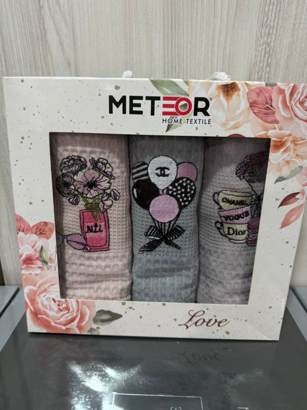 набір вафельних кухонних рушників Meteor 3 шт Туреччина