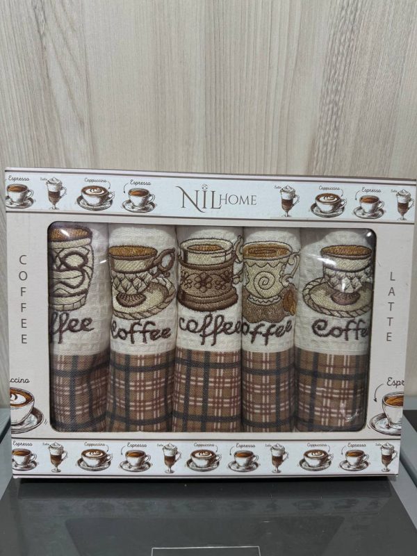 набір вафельних кухонних рушників Niltex 5 шт Туреччина