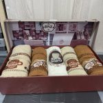 махрові кухонні рушники DNZ Кава 5 шт Туреччина