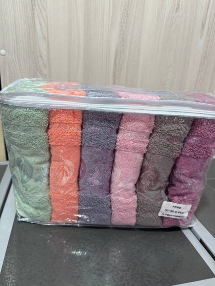 Рушники Febo Vip Cotton 50×90 – набір із 6 м’яких рушників