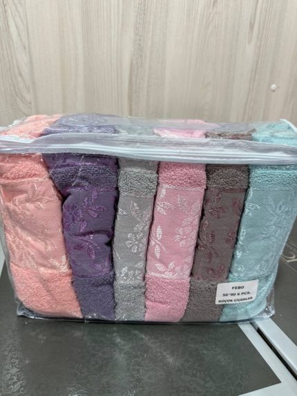 Рушники Febo Vip Cotton 50×90 – набір із 6 м’яких рушників