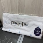 Рушник Cestepe для обличчя білий з рожевими сердечками, губами та бантиками, 50x90 см