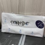 Рушник Cestepe для обличчя білий з рожевими сердечками, губами та бантиками, 50x90 см