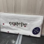 Рушник Cestepe для обличчя білий з рожевими сердечками, губами та бантиками, 50x90 см