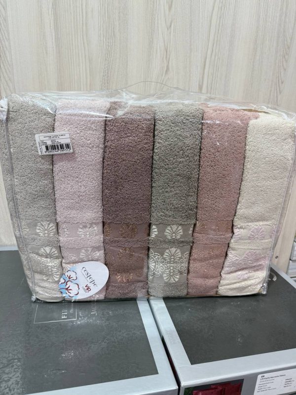 Рушники бані Cestepe 70×140 (6 шт), пастельні кольори
