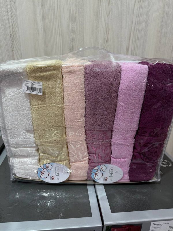 Рушники бані Cestepe 70×140 (6 шт), пастельні кольори