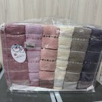 Рушники бані Cestepe 70×140 (6 шт), пастельні кольори
