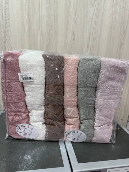 Рушники бані Cestepe 70×140 (6 шт), пастельні кольори