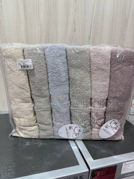 Рушники бані Cestepe 70×140 (6 шт), пастельні кольори