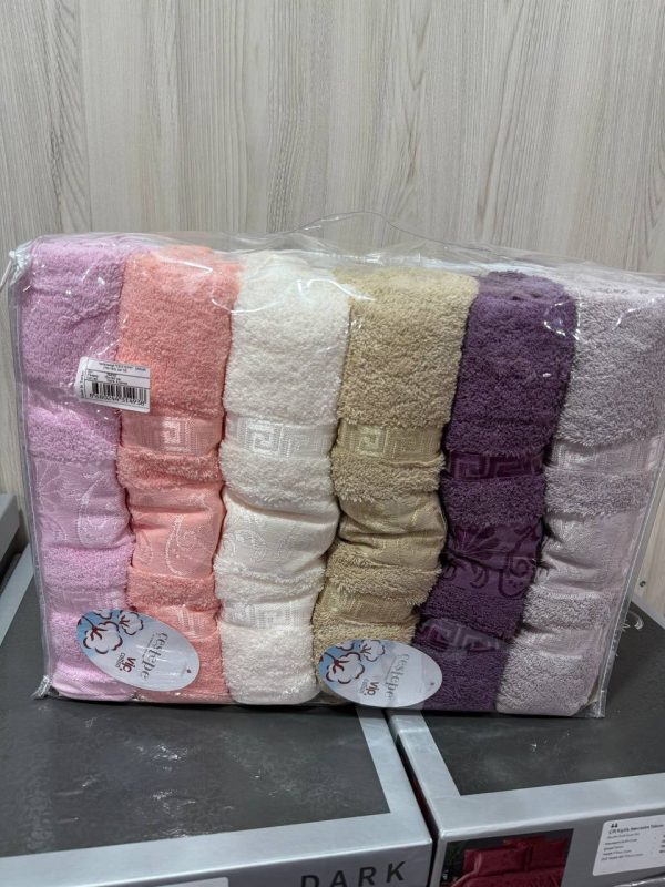 Рушники бані Cestepe 70×140 (6 шт), пастельні кольори