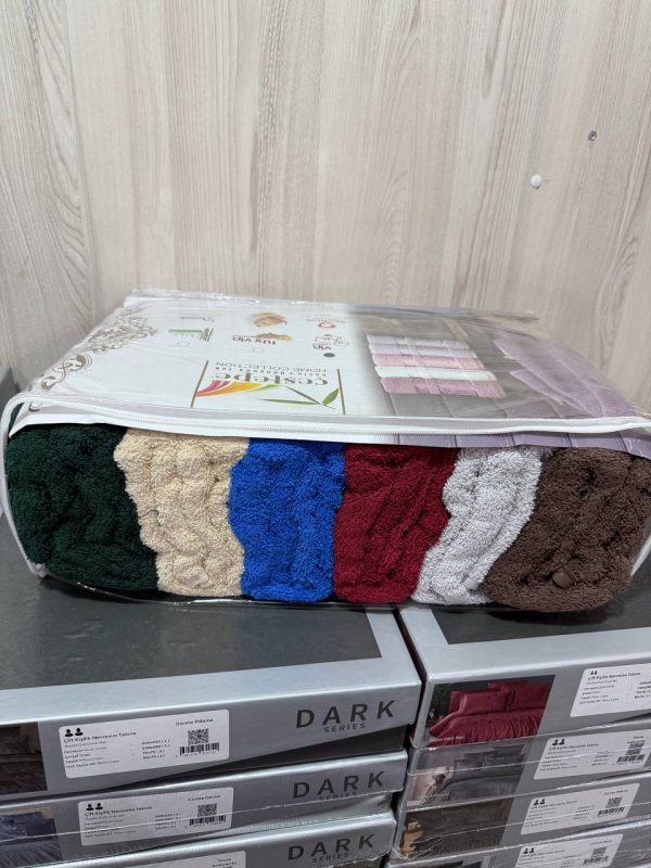 Рушники бані Cestepe 70×140 (6 шт), пастельні кольори