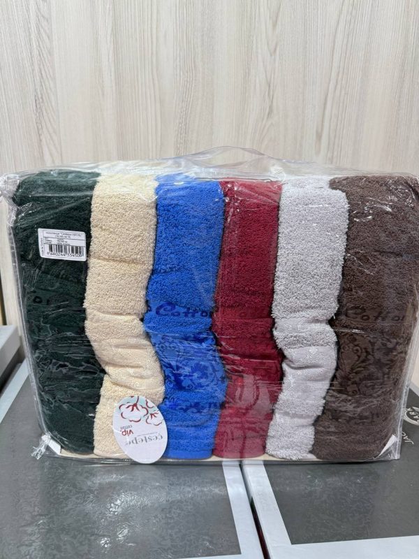 Рушники бані Cestepe 70×140 (6 шт), пастельні кольори