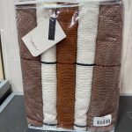 Набір махрових рушників Istanbul Babil 70×140 см, 5 штук у теплому кольоровому міксі
