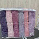 Набір рушників Febo VIP Cotton 70×140 см, 6 штук, махрові, з візерунком, Туреччина
