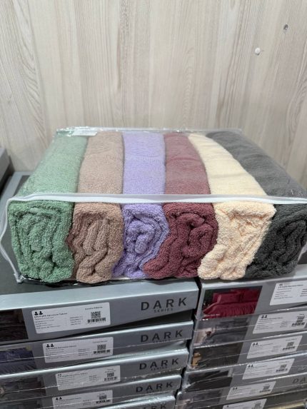 Набір рушників Febo VIP Cotton 70×140 см, 6 штук, махрові, з візерунком, Туреччина