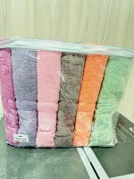 Набір рушників Febo VIP Cotton 70×140 см, 6 штук, махрові, з візерунком, Туреччина