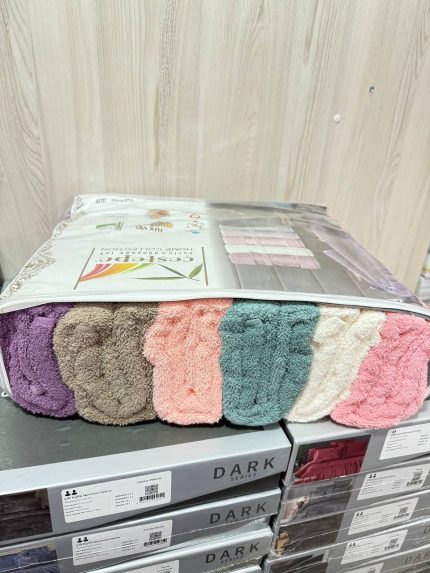Банний рушник Cestepe 80x150 см, щільність 850 г/м², рожевий і кремовий колір, Туреччина