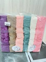 Банний рушник Cestepe 80x150 см, щільність 850 г/м², рожевий і кремовий колір, Туреччина