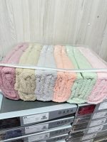 Банний рушник Cestepe 80x150 см, щільність 850 г/м², рожевий і кремовий колір, Туреччина