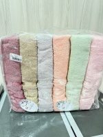 Банний рушник Cestepe 80x150 см, щільність 850 г/м², рожевий і кремовий колір, Туреччина