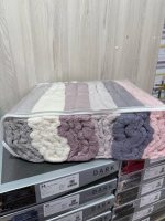Банний рушник Cestepe 80x150 см, щільність 850 г/м², рожевий і кремовий колір, Туреччина