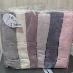 Банний рушник Cestepe 80x150 см, щільність 850 г/м², рожевий і кремовий колір, Туреччина