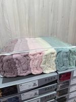 Банний рушник Cestepe 80x150 см, щільність 850 г/м², рожевий і кремовий колір, Туреччина