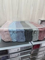 Банний рушник Cestepe 80x150 см, щільність 850 г/м², рожевий і кремовий колір, Туреччина