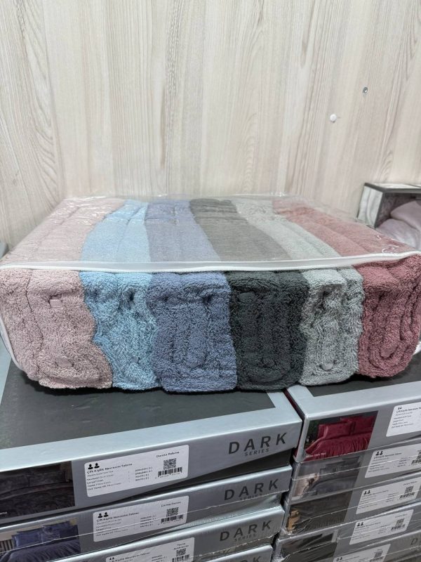 Банний рушник Cestepe 80x150 см, щільність 850 г/м², рожевий і кремовий колір, Туреччина
