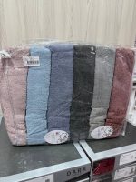 Банний рушник Cestepe 80x150 см, щільність 850 г/м², рожевий і кремовий колір, Туреччина