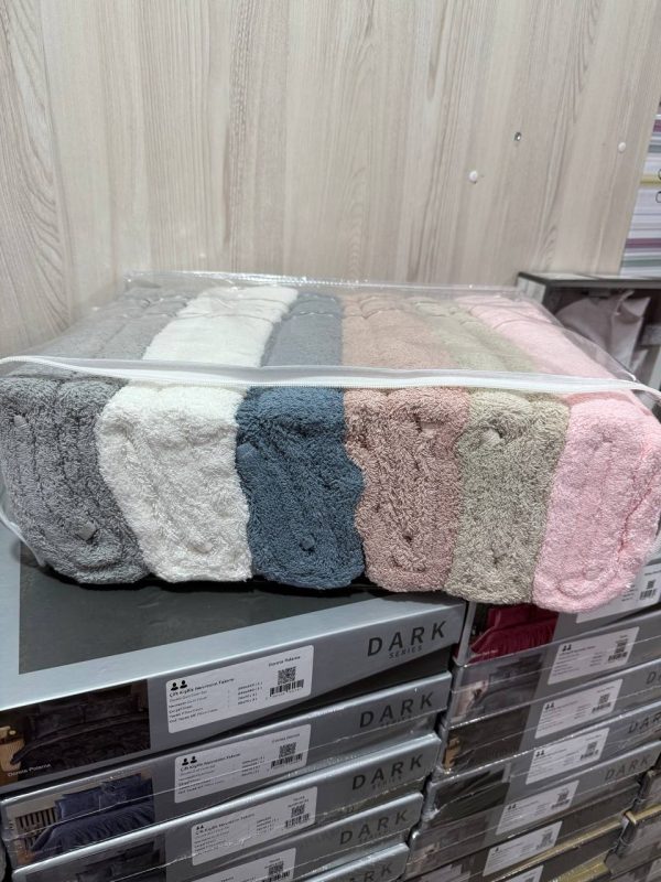 Банний рушник Cestepe 80x150 см, щільність 850 г/м², рожевий і кремовий колір, Туреччина