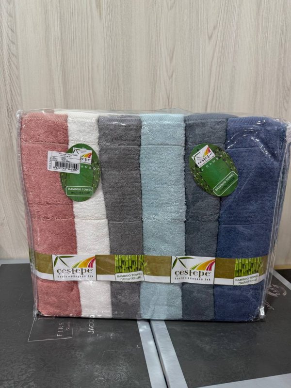 Бамбукові рушники Cestepe 70x140 см, 100% бамбук, серії SAREV і CARMINA, з візерунком