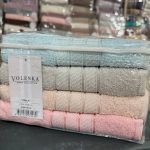 набір рушників Volenka ASSOS, махрові рушники для обличчя, рушники 50×90, рушники в упаковці, подарунковий набір рушників, рушники для дому, якісні махрові рушники, комплект рушників 4 шт, рушники Volenka купити, м’які рушники