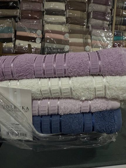 набір рушників Volenka ASSOS, махрові рушники для обличчя, рушники 50×90, рушники в упаковці, подарунковий набір рушників, рушники для дому, якісні махрові рушники, комплект рушників 4 шт, рушники Volenka купити, м’які рушники