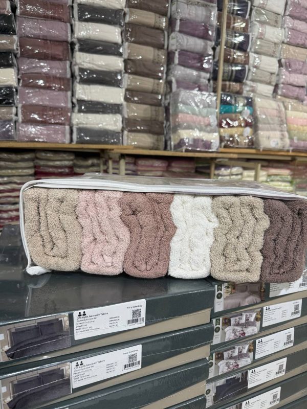 Набір рушників Cestepe 70×140 см, 6 штук, махрові, 100% бавовна, Туреччина