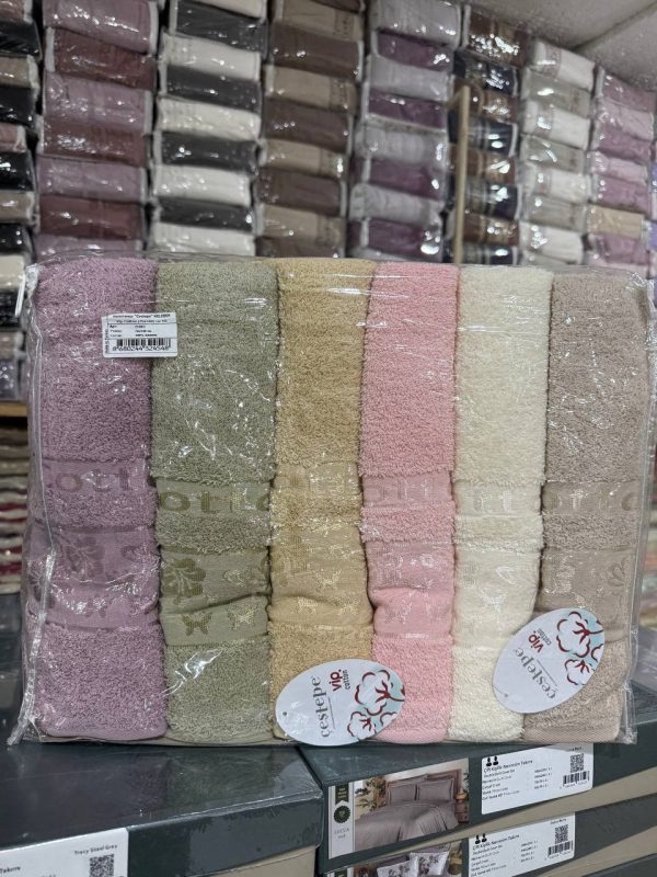 Набір рушників Cestepe 70×140 см, 6 штук, махрові, 100% бавовна, Туреччина