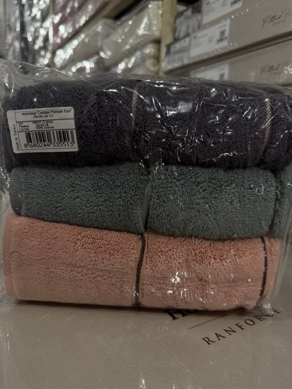 Набір рушників Cestepe Premium 50×90 – 3 шт, бавовна, Туреччина