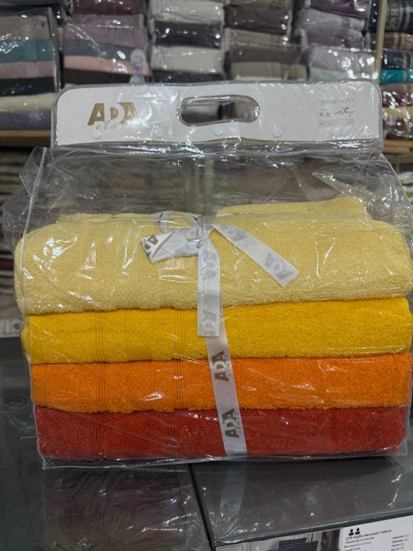 Рушники Ada 70×140 – 4 шт, 100% бавовна, Туреччина