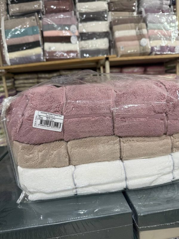Рушники Cestepe Premium Kare 70×140 з мікрокотону – набір 2 шт, Туреччина