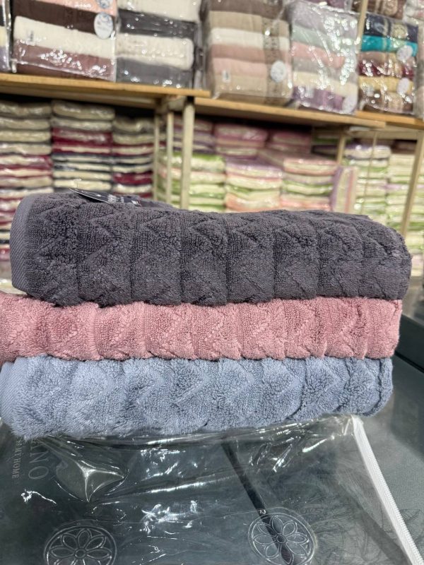 Рушники Cestepe Premium Kare 70×140 з мікрокотону – набір 2 шт, Туреччина