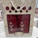 Набір рушників Gülcan махрових у подарунковій коробці, рожевий колір, 2 шт