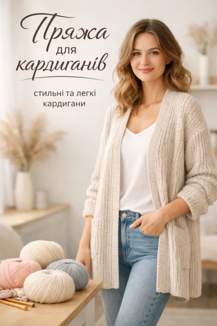 пряжа для кардиганів м’яка пряжа для в’язання кардиганів