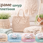 Пряжа для макраме — шнури для плетіння