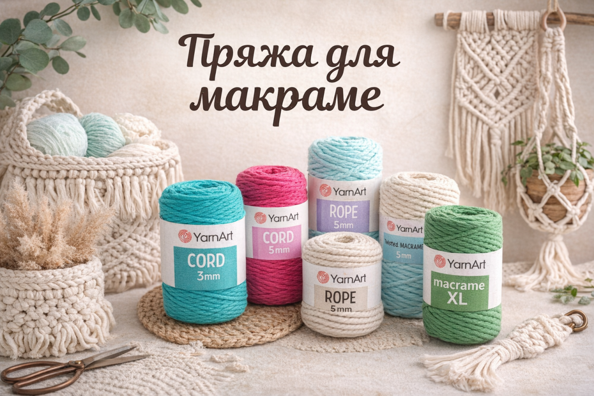 пряжа для макраме різні види cord rope twisted macrame xl