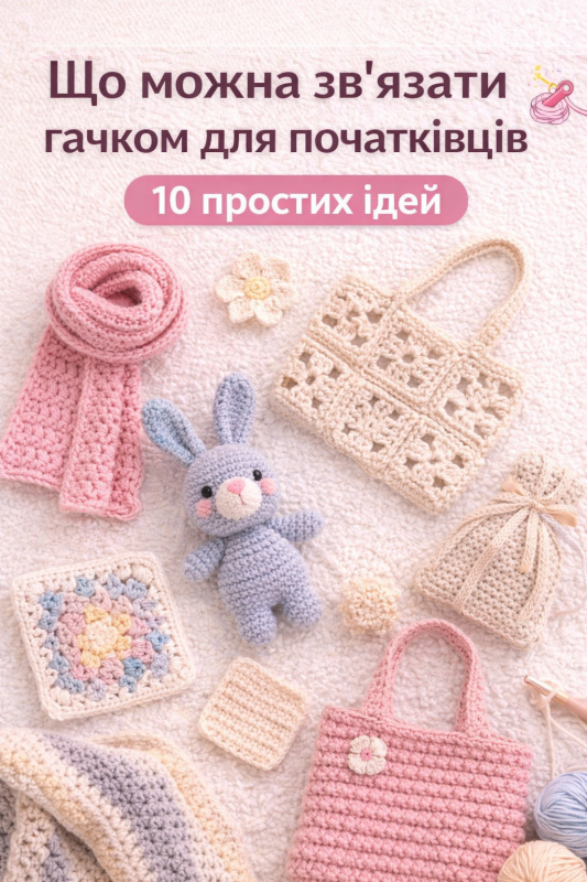 що можна звязати гачком для початківців 10 простих ідей вязання