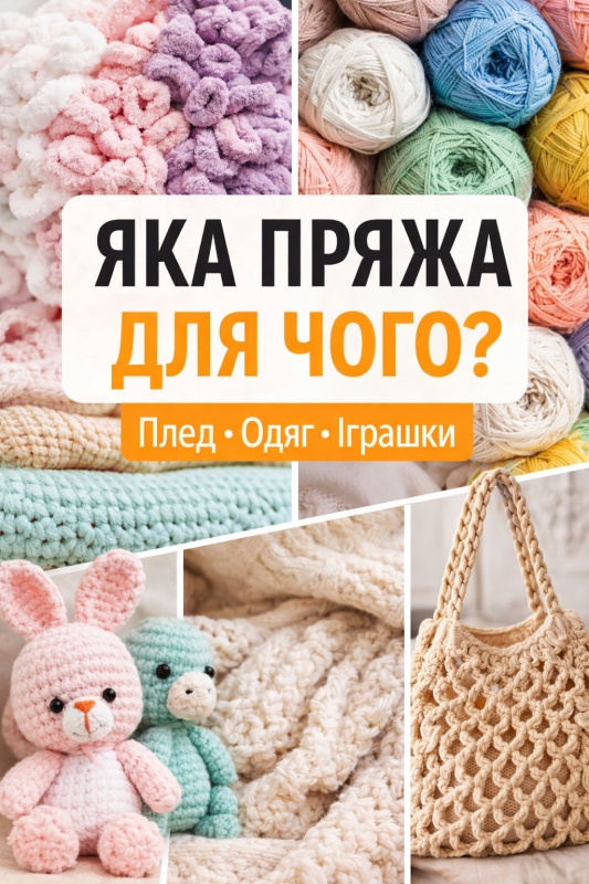яка пряжа для чого підходить плед одяг іграшки види пряжі