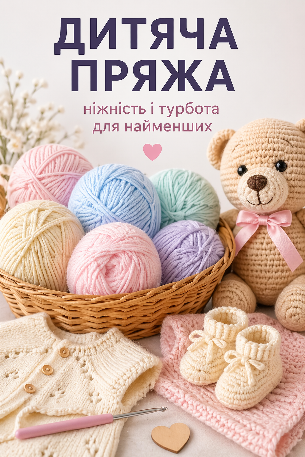 Дитяча пряжа для в’язання – м’яка пряжа для новонароджених і дітей