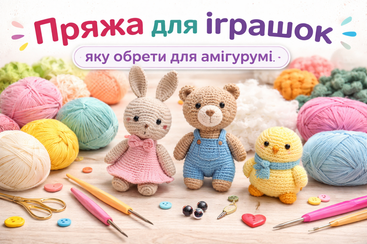 Пряжа для іграшок амігурумі – м’яка пряжа для в’язання дитячих іграшок
