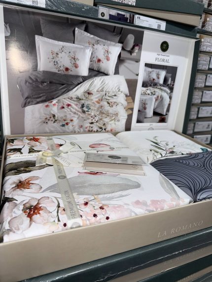 Сатиновий комплект постільної білизни La Romano Floral Євро
